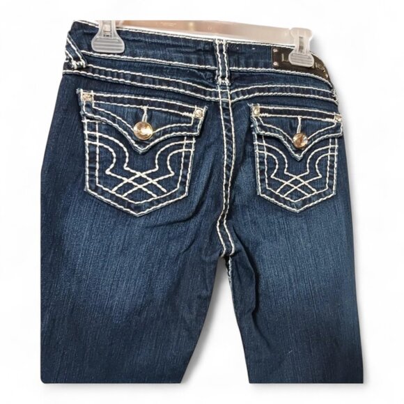 Vintage Y2K LA Idol Crystal Embellished Skinny Jeans – Size 7  US 28 - Picture 5 of 9